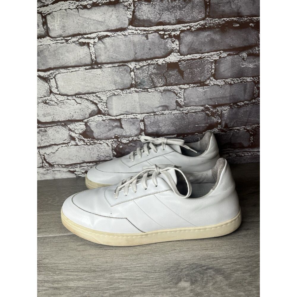 JAK Royal White Leather Low Lace Up Shoes Sneakers Men's Sz 41EU/8M US Portugal